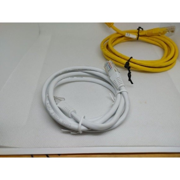 Lot of 3 Ethernet Patch Cables Cat5/5e 8 Connector RJ-45 Yellow/White READ!!- - Picture 5 of 5